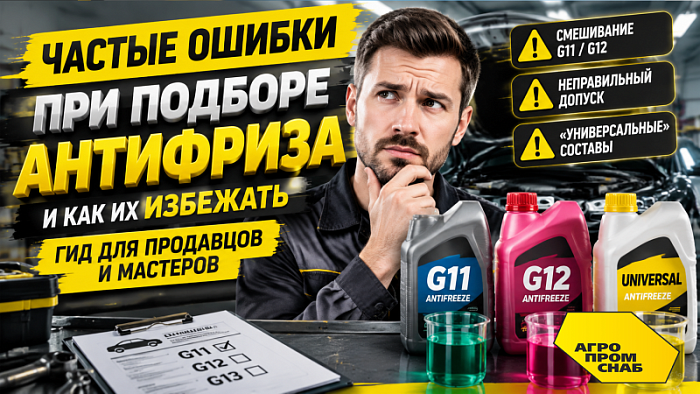 Частые ошибки при подборе антифриза и как их избежать: гид для продавцов и мастеров» — разбор типовых ситуаций 